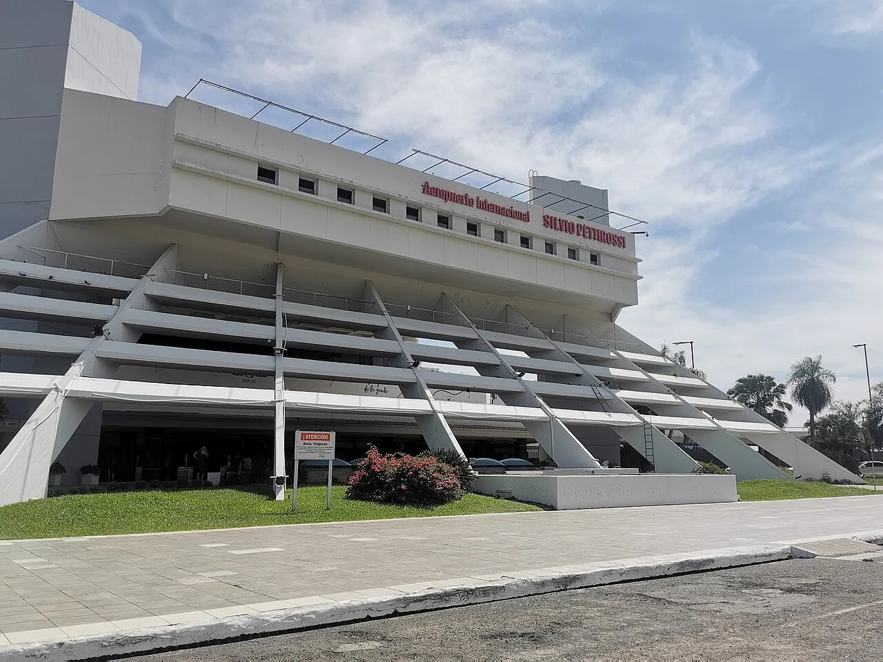 Front facade of the Silvio Pettirossi International Airport, Asunción, Paraguay