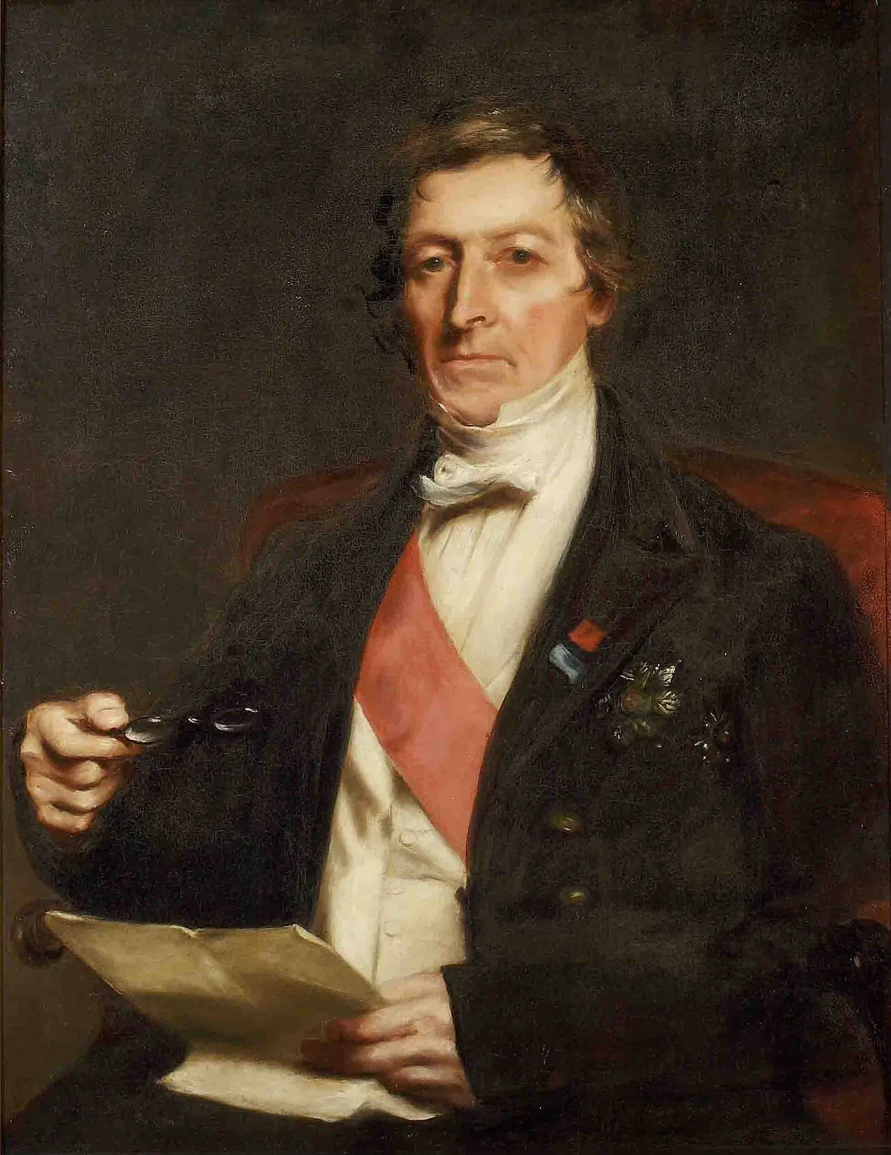 Portrait of Sir Thomas Makdougall Brisbane, 1st Baronet. Painted by E. E. Friedrich T. Schenck in 1850.