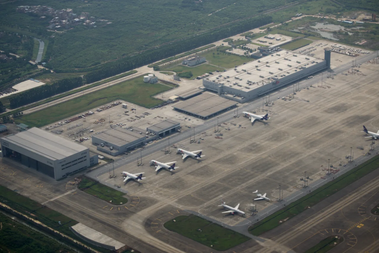 The FedEx apron at Guangzhou Baiyun International Airport (CAN/ZGGG).