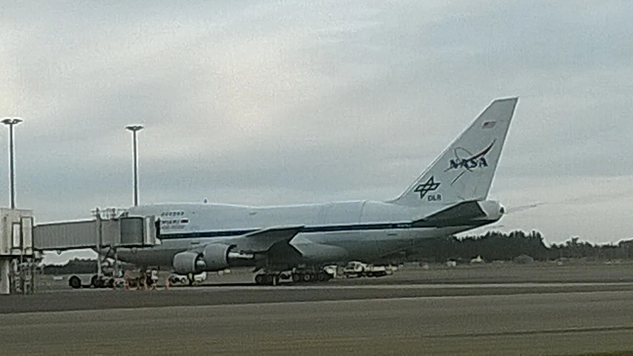 NASA 747-SP "SOFIA" at the gate in Christchurch, 2015