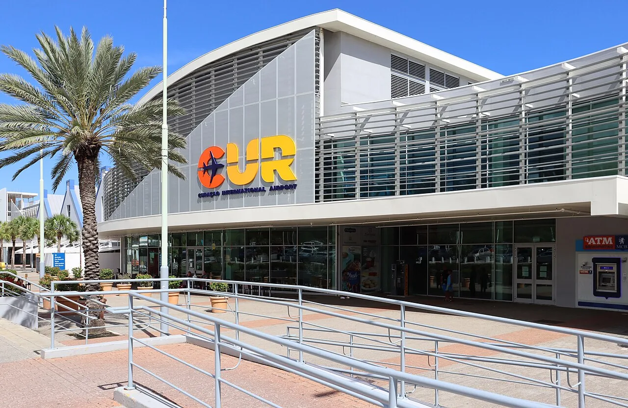 The new terminal building at Curaçao International Airport. Photographed by user Coolcaesar on September 29, 2024. This photo was taken with a camera whose clock was still set to Pacific Daylight Time (PDT), meaning that