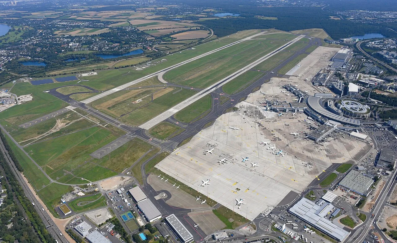 Aerial image of the Düsseldorf Airport