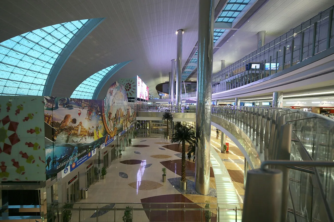 Dubai Airport Terminal 3 in early morning