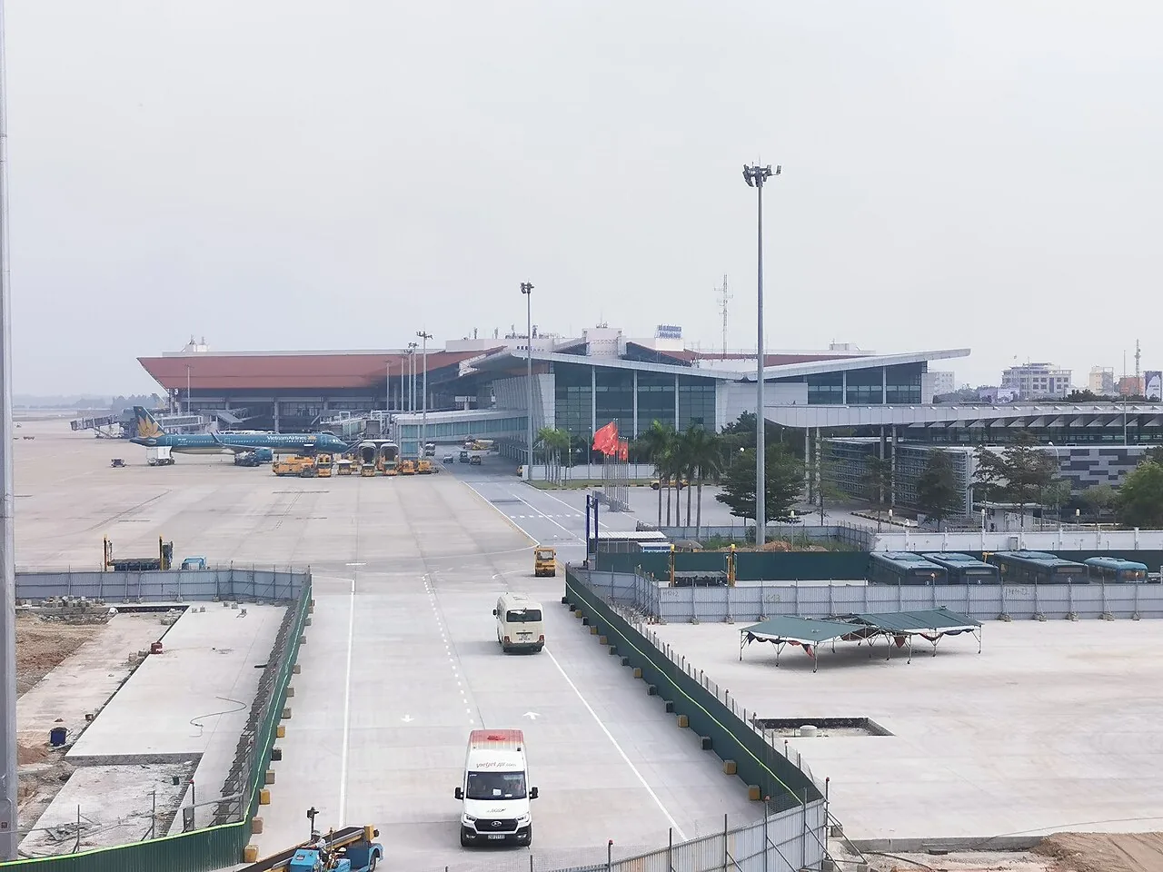 The Domestic Terminal of Noi Bai International Airport taken from the International Terminal on 13 December 2023