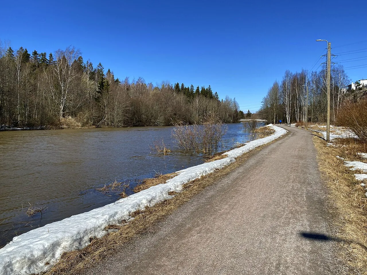 A footpath by Vantaanjoki river in Helsinki