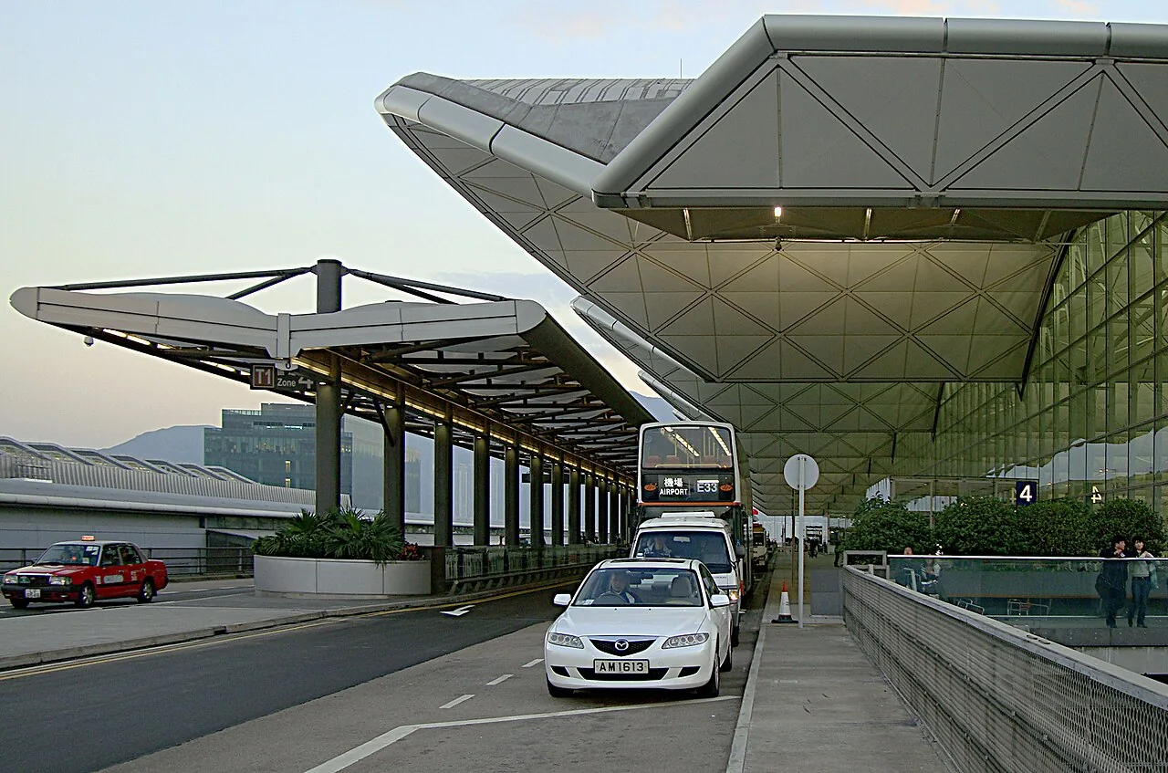 A side view of Hong Kong International Airport, Hong Kong