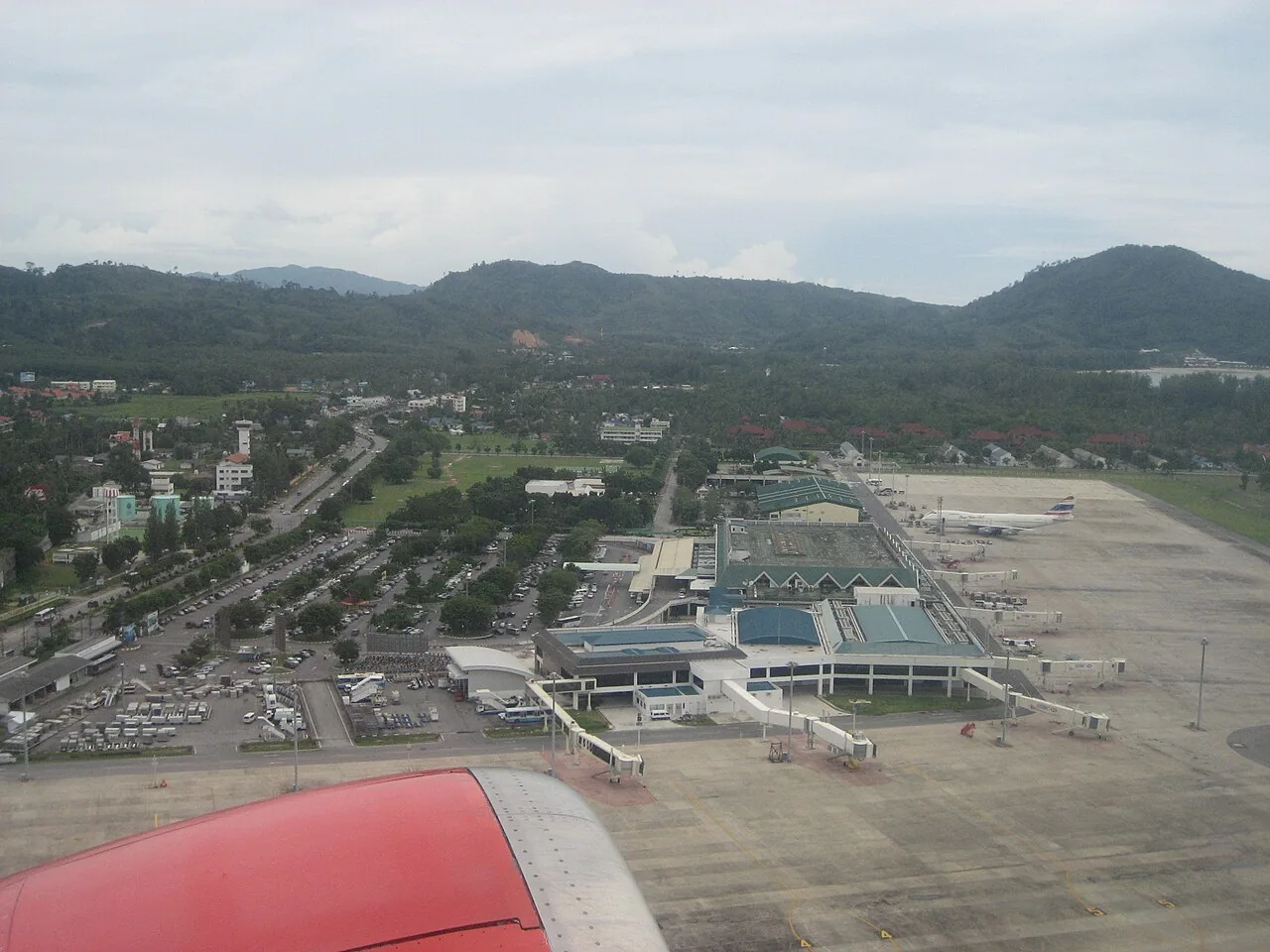 phuket international airport aerial view
