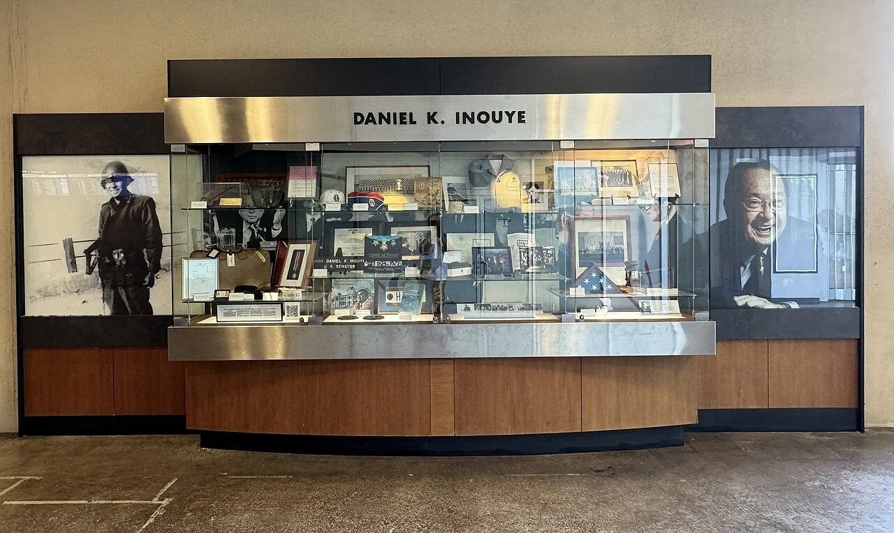 Daniel K. Inouye exhibit at the Daniel K. Inouye International Airport