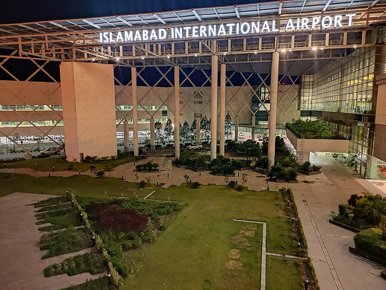 Natural beauty/lawn at Islamabad International Airport