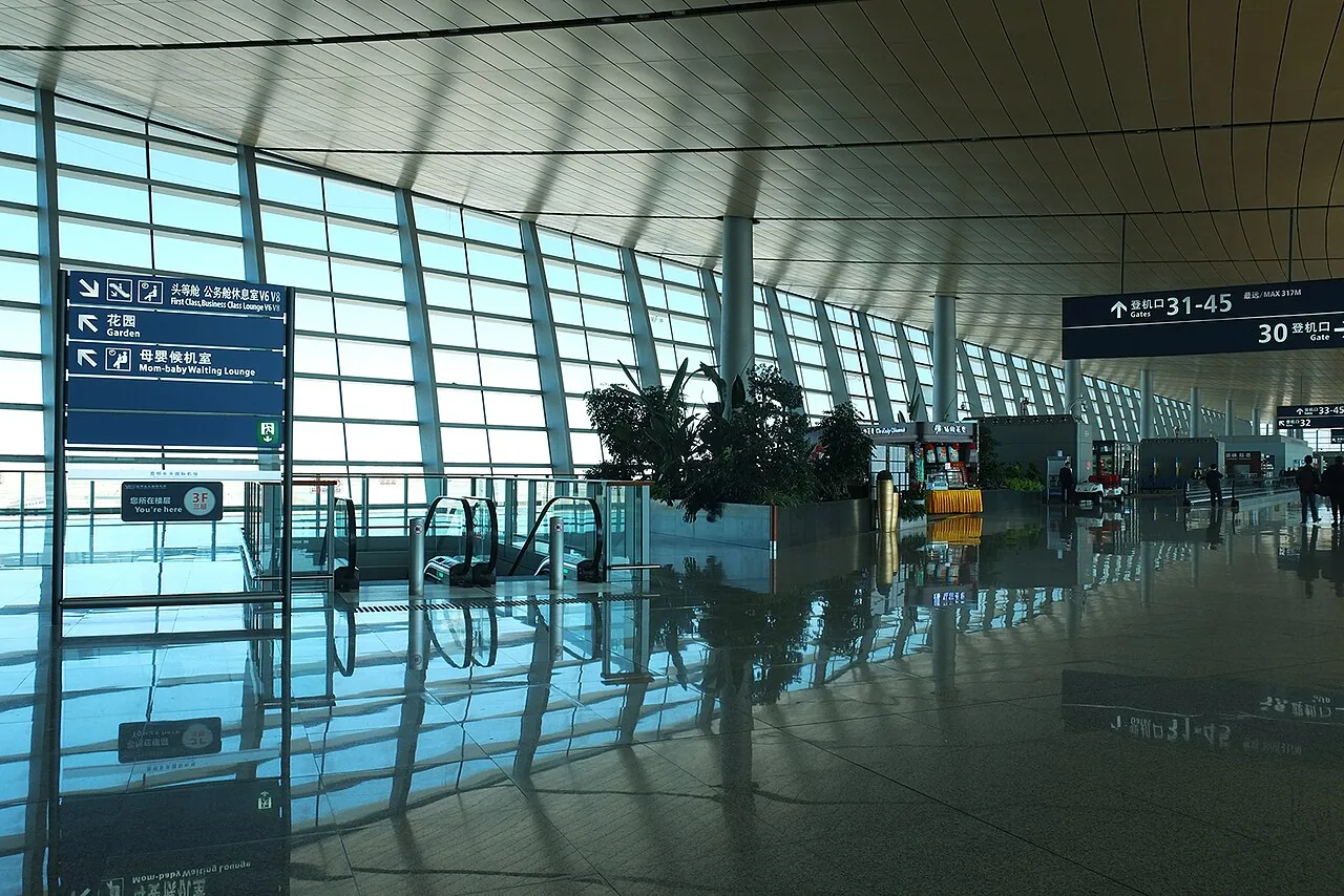 Waiting area of Kunming Changshui International Airport
