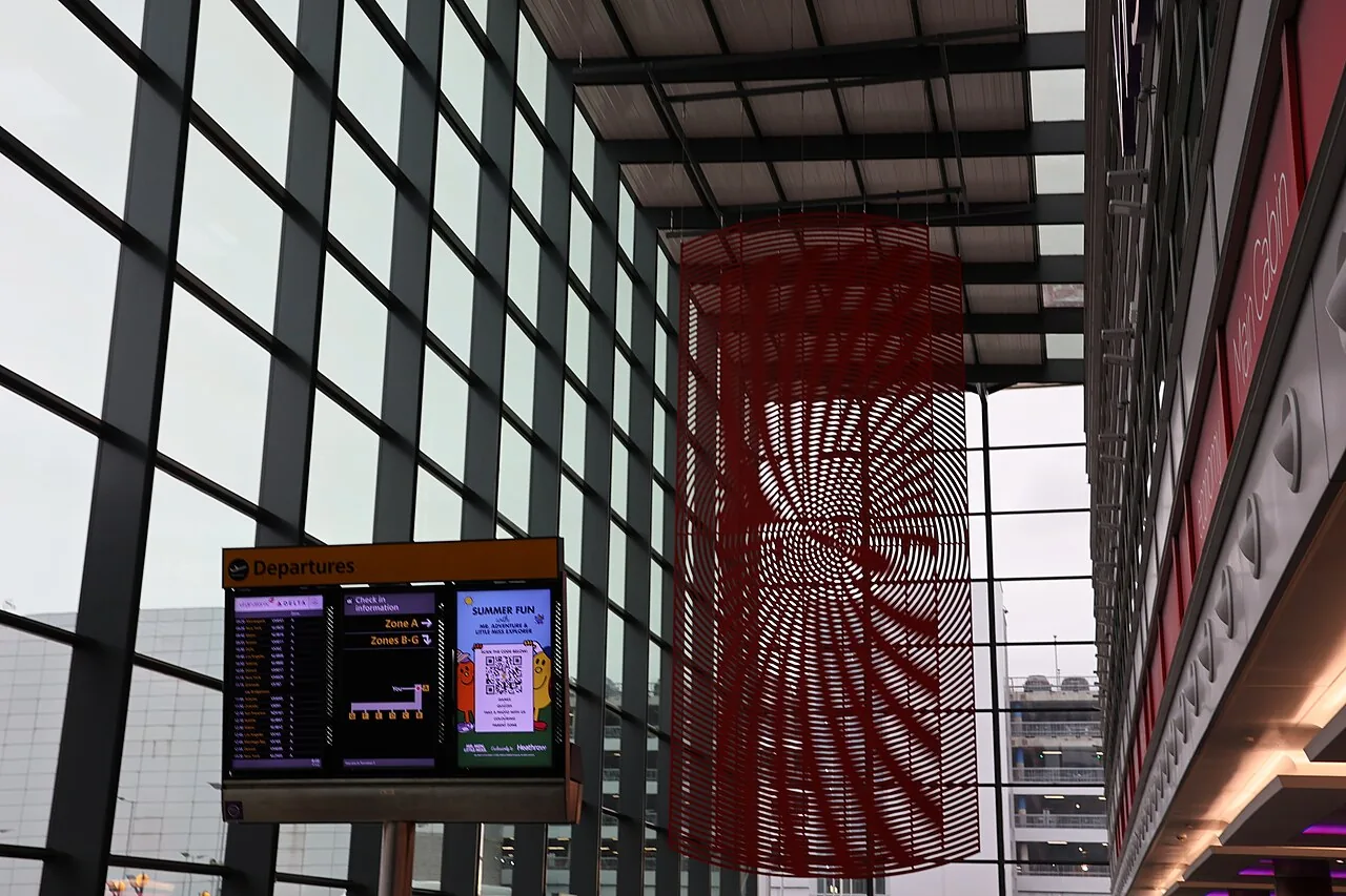 Heathrow Airport (LHR) Terminal 3 in Greater London, England, United Kingdom.