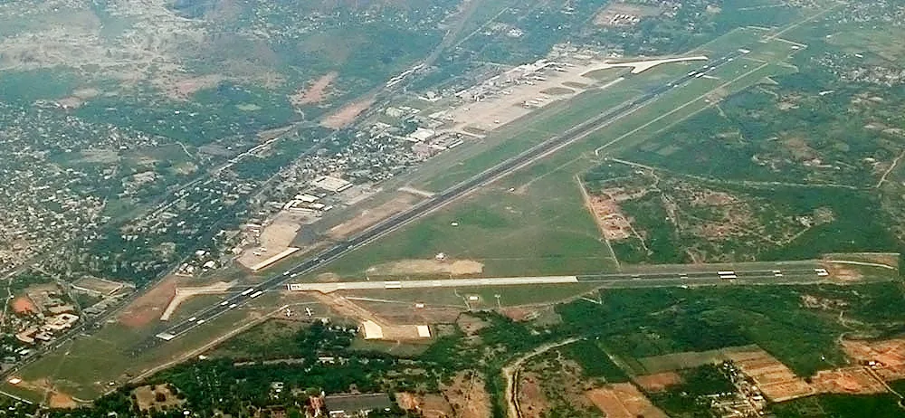 Aerial view of w:Chennai International Airport , Tamil Nadu, India.