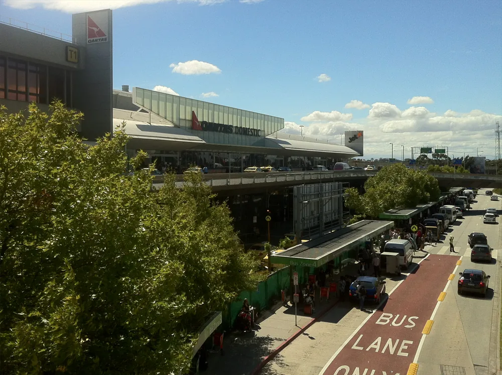Terminal 1 at Melbourne Airport, which hosts Qantas and Jetstar domestic flights.