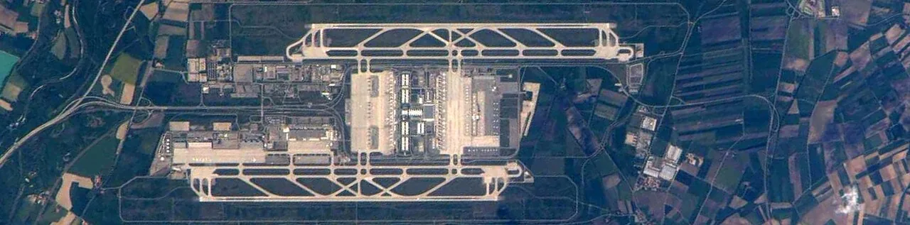 Munich Airport, photographed from the International Space Station.