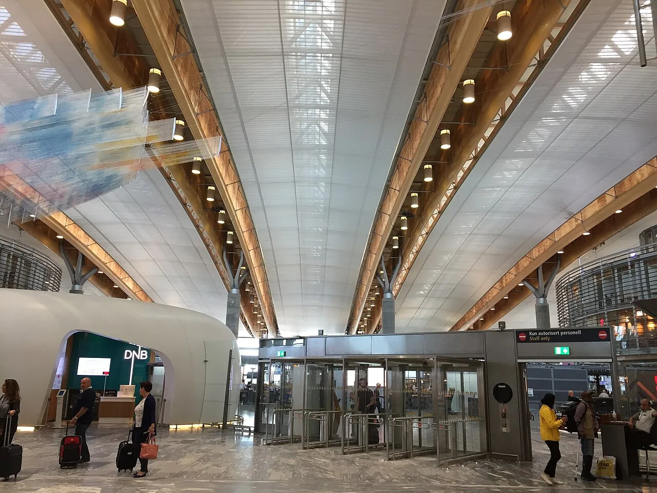 Interior of Oslo Airport in 2018