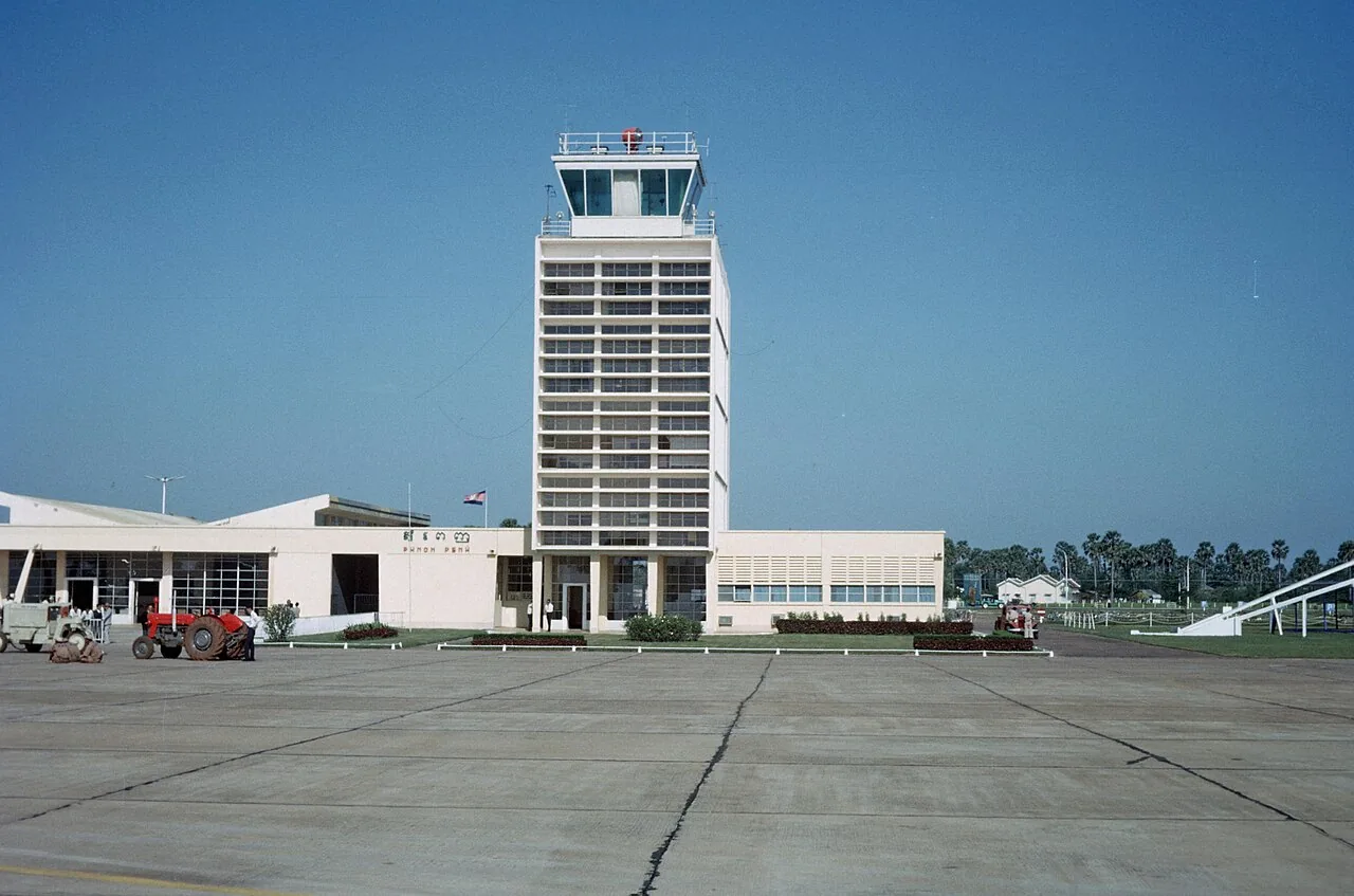 Control tower Phnom Penh airport 1964