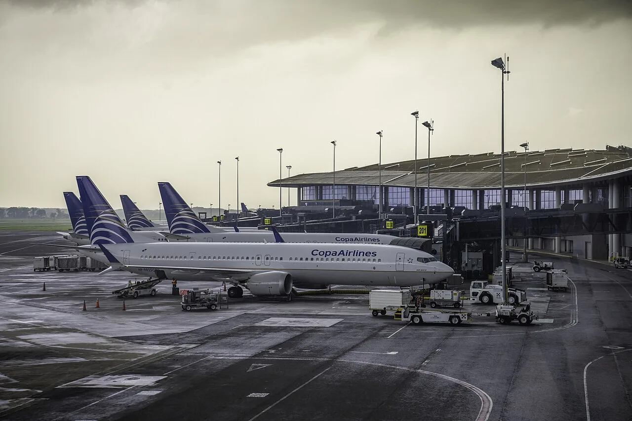 HP-9925CMP Copa Airlines Boeing 737 MAX 9 parked at Tocumen International Airport Terminal 2.