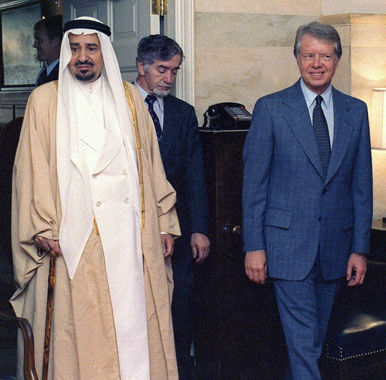 Jimmy Carter with King Khalid of Saudi Arabia