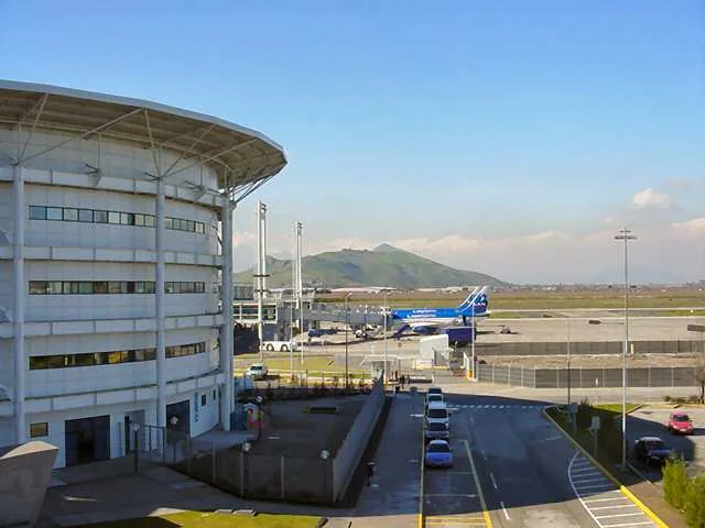 View of the Arturo Merino Benítez International Airport , Santiago, Chile.