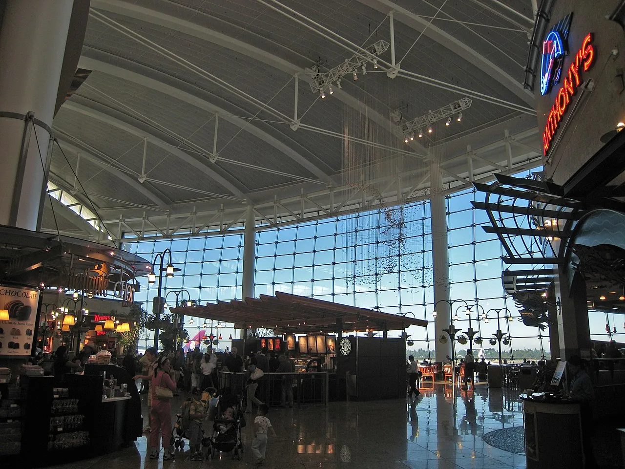 The main Terminal at Seattle-Tacoma (SeaTac) International Airport