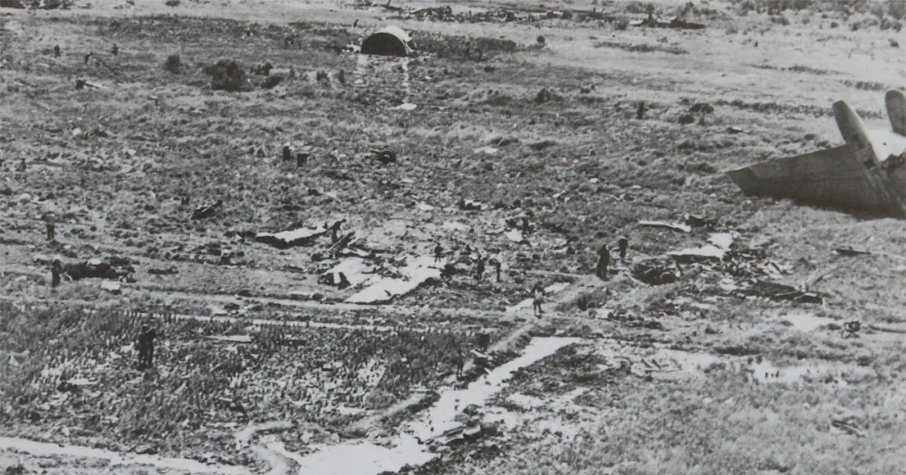 On 4 April 1975, a Lockheed C-5A Galaxy participating in the first mission of Operation Babylift crashed on approach during an emergency landing at Tan Son Nhut Air Base, South Vietnam.