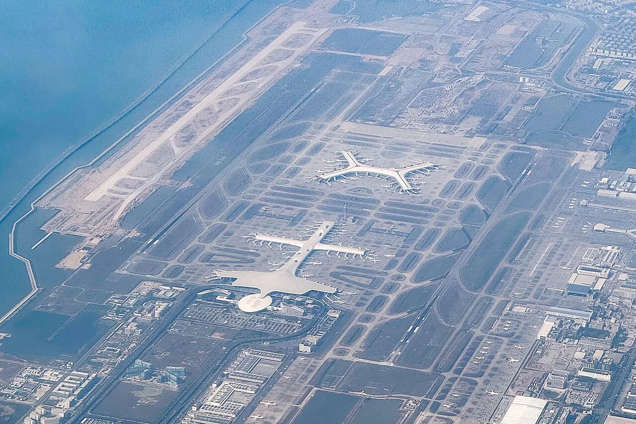 Aerial view of Shenzhen Bao'an International Airport