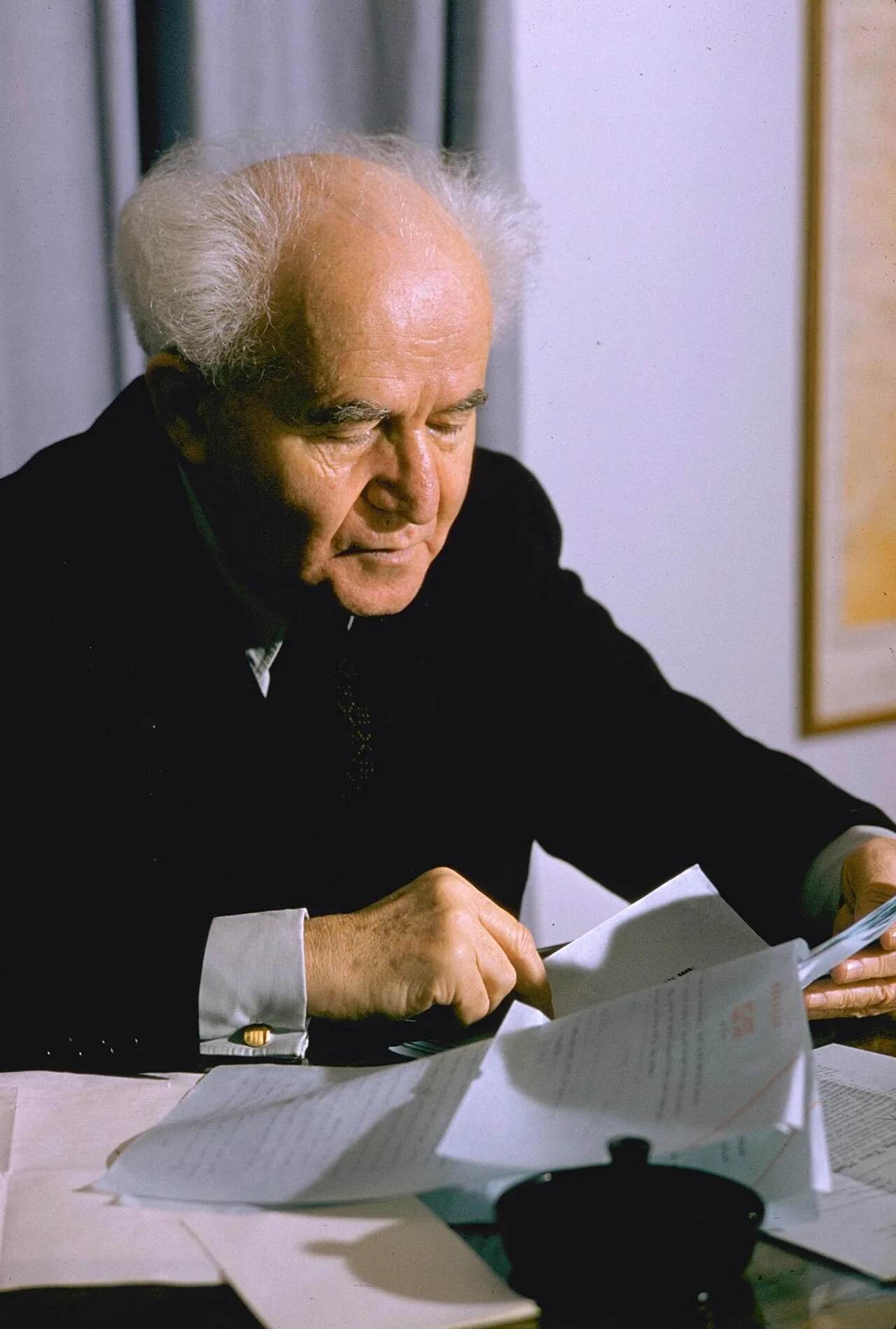 David Ben Gurion, Israel's Prime Minister and Defence Minister. January, 1959