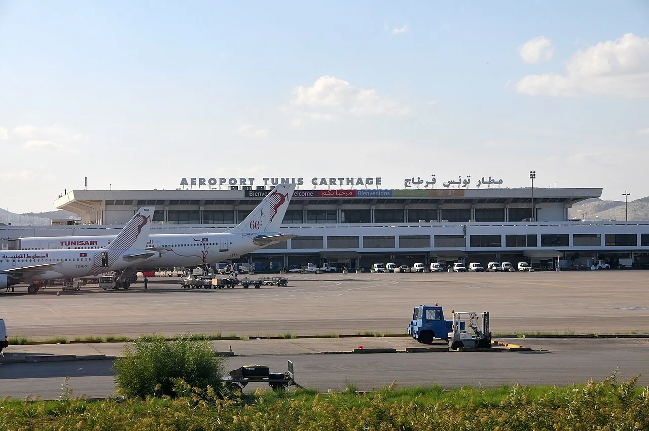 Tarmac de l'aéroport Tunis-Carthage.